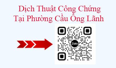 Dịch Thuật Công Chứng tại phường Cầu Ông Lãnh